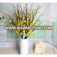 Silk winter jasmine flower home decor flower Artificial Flower Decor Latex Flores Artificiales