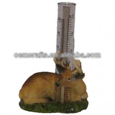 Lovely deer with glass Decorative Rain Gauge