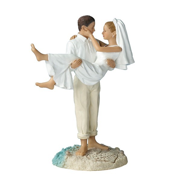 Resin Figurine Beach Couple Cake Topper Customization Wedding Gifts