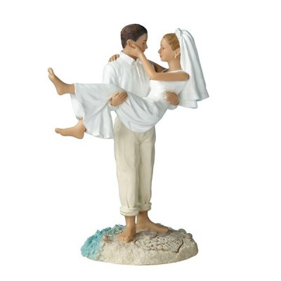 Resin Figurine Beach Couple Cake Topper Customization Wedding Gifts