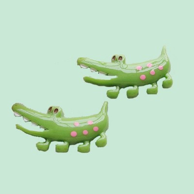 Popular Handmade Bulk Lots Green Baby Crocodile Souvenir fridge magnet