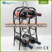 EasyPAG wholesale heavy loading 8 bottle countertop metal red wine rack