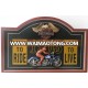 Wooden 3D Motor Riding Antique Decorative Wall Plaque