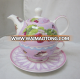 tea pot set: 1 tea pot(400cc) +1 tea cup+ 1 saucer in pvc box, Item No.: GY08-TP900